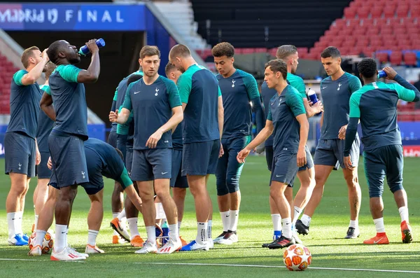 Madrid, Spain - 01 MAY 2019: Training session players of Tottenh — Stock Photo, Image