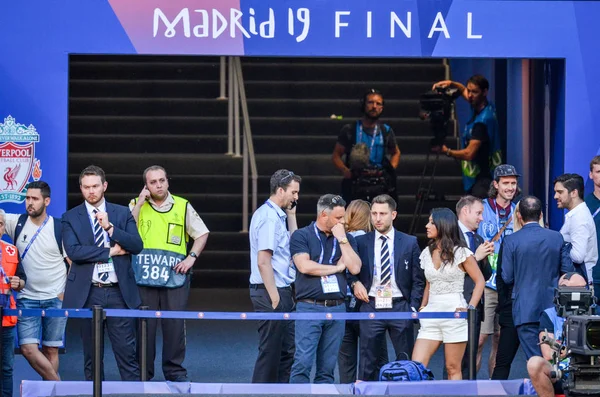 Madrid, İspanya - 01 Mayıs 2019: Stadyumdaki yazıt (Mad — Stok fotoğraf