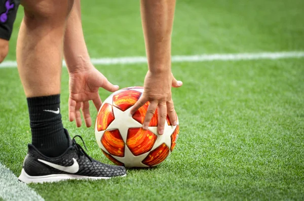 Madrid, Spain - 01 MAY 2019: Training session players of Tottenh — Stock Photo, Image