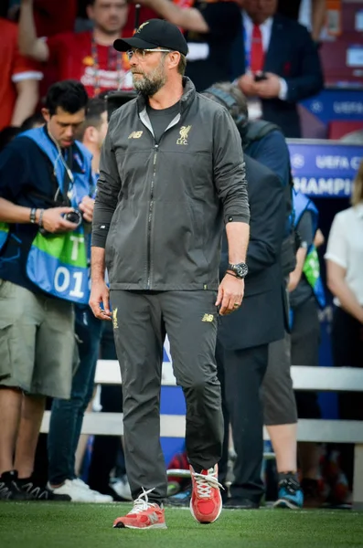 Madrid, Espanha - 01 MAIO 2019: Jurgen Klopp durante o Campeonato da UEFA — Fotografia de Stock