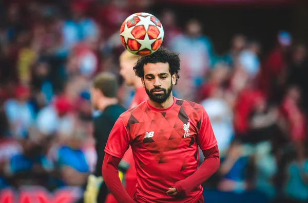 Madrid, España - 01 MAYO 2019: Mohamed Salah durante el Campeonato de la UEFA — Foto de Stock