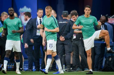 Madrid, İspanya - 01 Mayıs 2019: Uefa Cha sırasında futbolcu