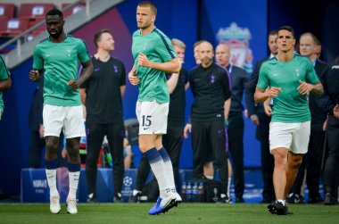 Madrid, İspanya - 01 Mayıs 2019: Uefa Cha sırasında futbolcu
