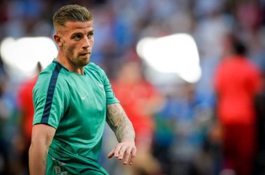 Madrid, İspanya - 01 Mayıs 2019: Toby Alderweireld Uefa C