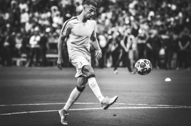 Madrid, İspanya - 01 Mayıs 2019: Toby Alderweireld Uefa C
