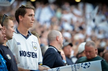 Madrid, İspanya - 01 Mayıs 2019: Tottenham taraftarları tribünde