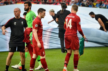 Madrid, İspanya - 01 Mayıs 2019: Uefa Cha sırasında futbolcu