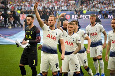 Madrid, İspanya - 01 Mayıs 2019: Harry Kane Uefa Champio sırasında
