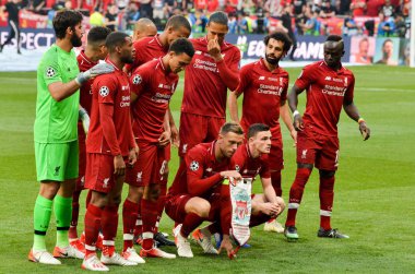 Madrid, İspanya - 01 Mayıs 2019: Fc Liverpool takımı