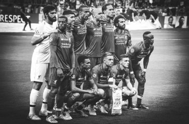 Madrid, İspanya - 01 Mayıs 2019: Fc Liverpool takımı