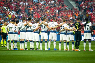 Madrid, İspanya - 01 Mayıs 2019: Futbolcular anısını onurlandırıyor