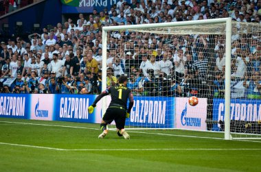 Madrid, İspanya - 01 Mayıs 2019: Hugo Lloris Uefa Champio sırasında