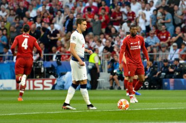 Madrid, İspanya - 01 Mayıs 2019: Harry Winks oyuncu Uefa sırasında 