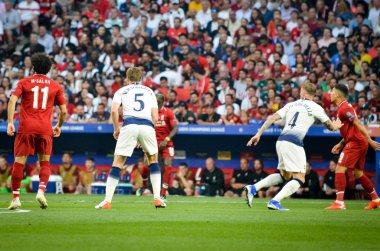 Madrid, İspanya - 01 Mayıs 2019: Uefa Cha sırasında futbolcu