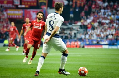 Madrid, İspanya - 01 Mayıs 2019: Harry Winks Uefa Champio sırasında