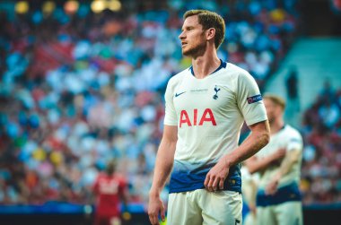 Madrid, İspanya - 01 Mayıs 2019: Uefa Cham sırasında Jan Vertonghen
