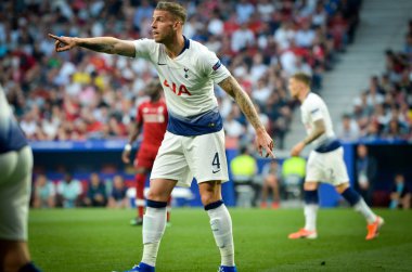 Madrid, İspanya - 01 Mayıs 2019: Toby Alderweireld Uefa C