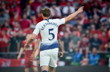 Madrid, İspanya - 01 Mayıs 2019: Uefa Cham sırasında Jan Vertonghen