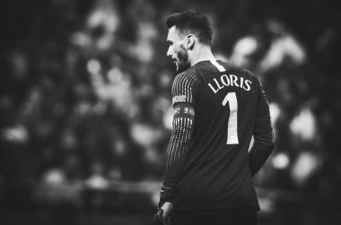 Madrid, İspanya - 01 Mayıs 2019: Hugo Lloris Uefa Champio sırasında