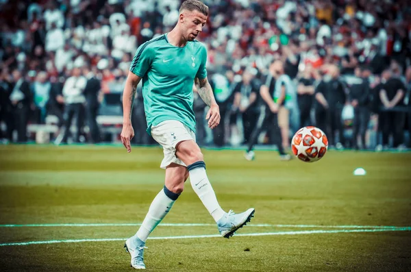 Madrid, Španělsko-01 květen 2019: Toby Alderweireld během UEFA C — Stock fotografie