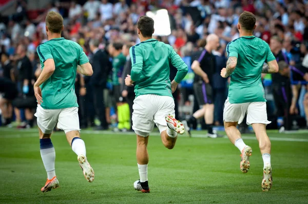 Madrid, Španělsko-01 květen 2019: Tottenhamův hráč během UEFA C — Stock fotografie