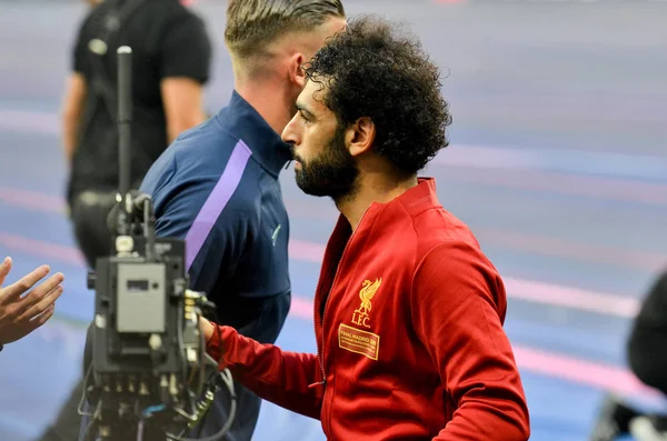 Madrid, Spanyol - 01 Mei 2019: Mohamed Salah saat menjadi juara UEFA — Stok Foto