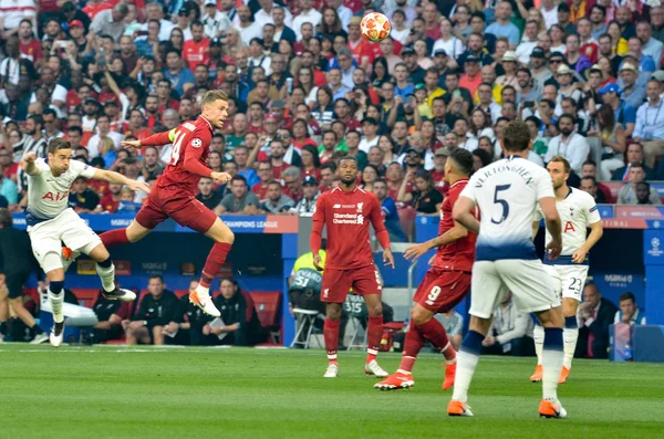 Madrid, Spagna - 01 MAGGIO 2019: Jordan Henderson durante la UEFA Ch — Foto Stock