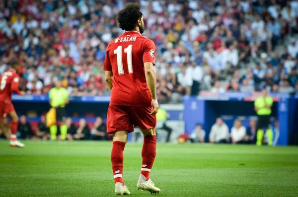 Madryt, Hiszpania-01 maj 2019: Mohamed Salah podczas UEFA Champ — Zdjęcie stockowe