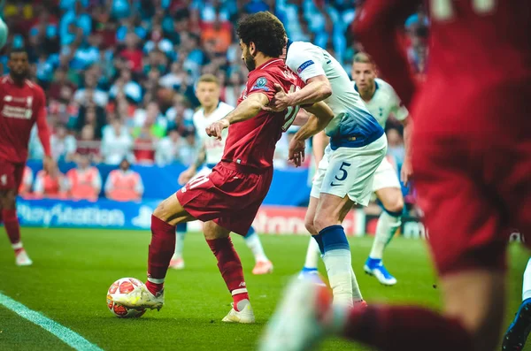 Madrid, Espagne - 01 MAI 2019 : Mohamed Salah au Champ de l'UEFA — Photo