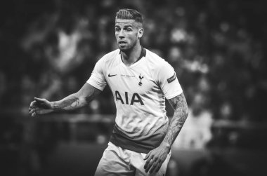 Madrid, İspanya - 01 Mayıs 2019: Toby Alderweireld Uefa C