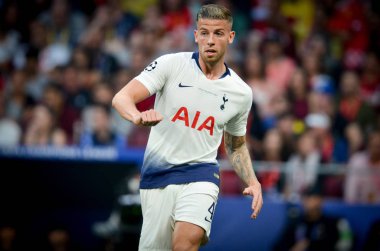 Madrid, İspanya - 01 Mayıs 2019: Toby Alderweireld Uefa C