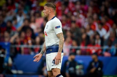 Madrid, İspanya - 01 Mayıs 2019: Toby Alderweireld Uefa C