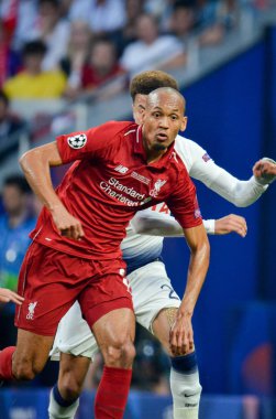 Madrid, İspanya - 01 Mayıs 2019: Fabinho oyuncusu Uefa Cham sırasında