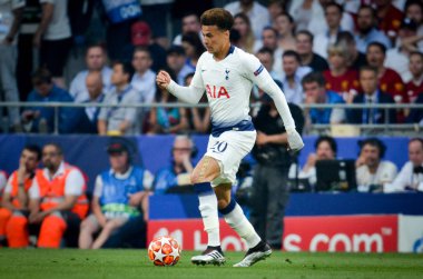Madrid, İspanya - 01 Mayıs 2019: Dele Alli futbolcu Uefa Ch sırasında