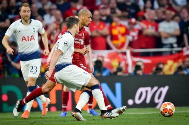 Madrid, İspanya - 01 Mayıs 2019: Harry Winks oyuncu Uefa sırasında 
