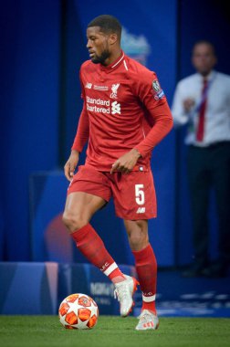 Madrid, İspanya - 01 Mayıs 2019: Georginio Wijnaldum Uefa