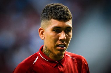 Madrid, İspanya - 01 Mayıs 2019: Roberto Firmino oyuncusu
