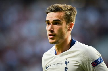 Madrid, İspanya - 01 Mayıs 2019: Harry Winks oyuncu Uefa sırasında 