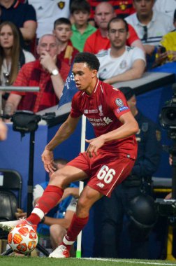 Madrid, İspanya - 01 Mayıs 2019: Trent Alexander-Arnold U sırasında