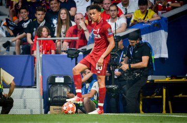 Madrid, İspanya - 01 Mayıs 2019: Trent Alexander-Arnold U sırasında
