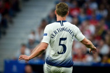 Madrid, İspanya - 01 Mayıs 2019: Jan Vertonghen oyuncusu Ue sırasında