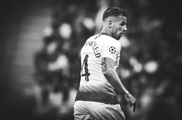 Madrid, Spanyolország-01 május 2019: Toby Alderweireld alatt az UEFA-C — Stock Fotó