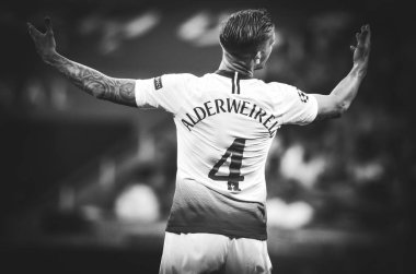 Madrid, İspanya - 01 Mayıs 2019: Toby Alderweireld oyuncusu
