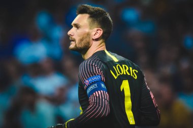 Madrid, İspanya - 01 Mayıs 2019: Hugo Lloris uefa sırasında 
