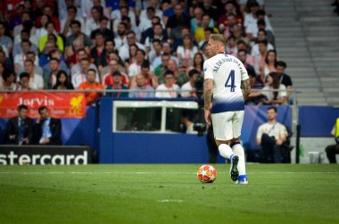 Madrid, İspanya - 01 Mayıs 2019: Toby Alderweireld oyuncusu