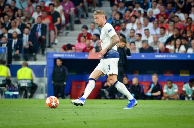 Madrid, İspanya - 01 Mayıs 2019: Toby Alderweireld Uefa C