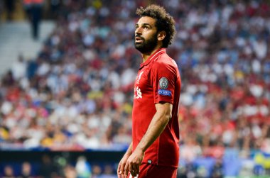 Madrid, İspanya - 01 Mayıs 2019: Uef sırasında Mohamed Salah oyuncu