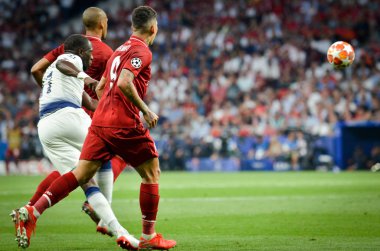 Madrid, İspanya - 01 Mayıs 2019: Roberto Firmino oyuncusu