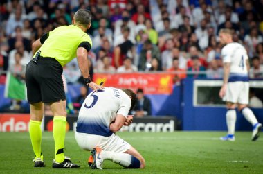 Madrid, İspanya - 01 Mayıs 2019: Jan Vertonghen oyuncusu Ue sırasında