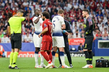 Madrid, İspanya - 01 Mayıs 2019: Uef sırasında Mohamed Salah oyuncu